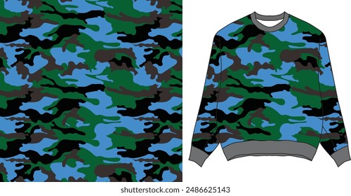 Cloth camouflage  texture for hunting, extreme sport.texture military camouflage repeats seamless army hunting print design