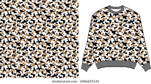 Cloth camouflage  texture for hunting, extreme sport.texture military camouflage repeats seamless army hunting print design