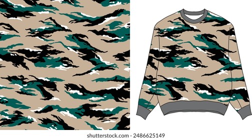 Cloth camouflage  texture for hunting, extreme sport.texture military camouflage repeats seamless army hunting print design