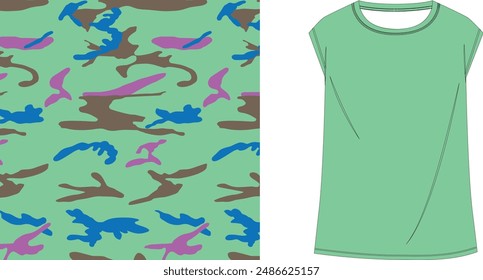 Cloth camouflage  texture for hunting, extreme sport.texture military camouflage repeats seamless army hunting print design