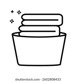 CLOTH CLEANING LAUNDRY ICON  vector illustration, pictogram isolated on white background. color editable