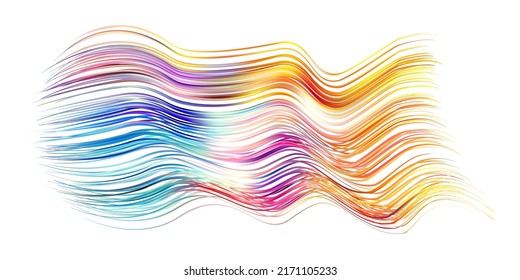 Cloth Colorful Abstract Twisted Fluide Shape Flow. Trendy Liquid Design. 3D Colored Abstract Flow Shapes Stream Paint. Deep Analysis Brushstroke Colorful Banner. Vector Illustration Realistic Dye