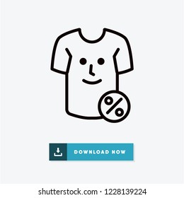 Cloth cyber monday vector icon