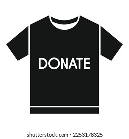 La tela dona un icono vector simple. Entrega web. Solidaridad humana