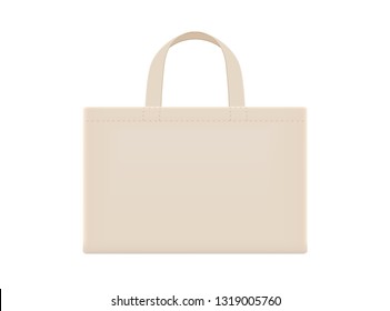 cloth eco bag, empty bags isolated on white background (vector)