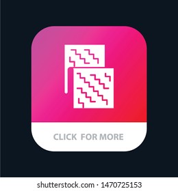 Cloth, Electronic, Fabric, Future, Material Mobile App Button. Android and IOS Glyph Version. Vector Icon Template background