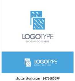 Cloth, Electronic, Fabric, Future, Material Blue Solid Logo with place for tagline