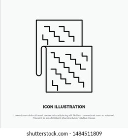 Cloth, Electronic, Fabric, Future, Material Line Icon Vector. Vector Icon Template background