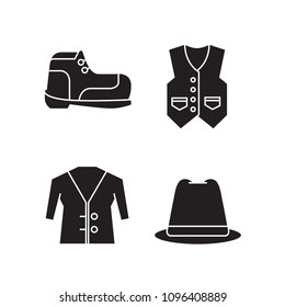 cloth and fashion accessories icons set