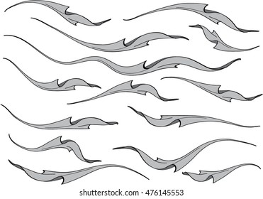 Cloth Flying Vector Drawing Design Set: vector de stock (libre de