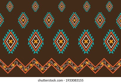 Abstract​ colorful​ cloth Geometric ethnic pattern seamless. Design for fabric, curtain, background, carpet, wallpaper, clothing, wrapping, Batik, fabric,Vector.