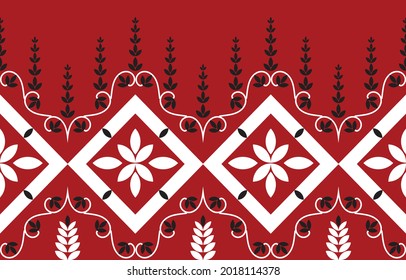 Abstract​ colorful​ cloth Geometric ethnic pattern seamless flower color oriental. seamless pattern. Design for fabric, curtain, background, carpet, wallpaper, clothing, wrapping, Batik, fabric,Vector