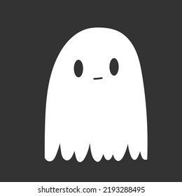 Cloth Ghosts. Flying Phantoms. Halloween scary ghostly monster. Holiday Silhouettes. Flat vector illustration isolated on white background