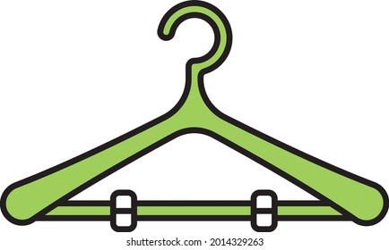 Cloth Hanger with Clips Concept Vector color Icon Design, Retail Shop Equipment Symbol, Supermarket fixtures Sign, Grocery Store Supplies Stock illustration