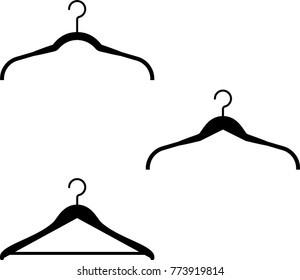 Cloth Hanger Icon Collection Vector Art Illustration