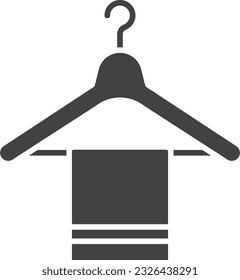Icono de colgador de tela. Adecuado para aplicaciones móviles.