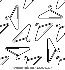 Cloth Hanger Icon Seamless Pattern Vector Art Illustration