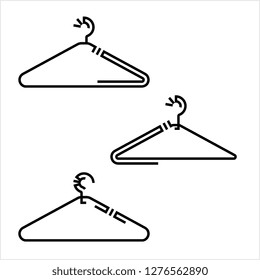 Cloth Hanger Icon, Hanger Icon Vector Art Illustration