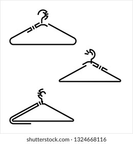 Cloth Hanger Icon, Hanger Icon Vector Art Illustration