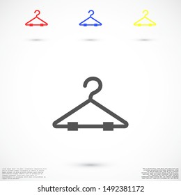 Cloth Hanger Icon, Cloth Hanger Icon Vector Art Illustration.Clothes Cloth Hanger Icon Vector Illustration Logo Template Isolated on White Background.Cloth Hanger Icon . Security badge sign