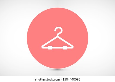 Cloth Hanger Icon, Cloth Hanger Icon Vector Art Illustration.Clothes Cloth Hanger Icon Vector Illustration Logo Template Isolated on White Background.Cloth Hanger Icon . Security badge sign