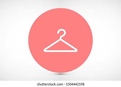 Cloth Hanger Icon, Cloth Hanger Icon Vector Art Illustration.Clothes Cloth Hanger Icon Vector Illustration Logo Template Isolated on White Background.Cloth Hanger Icon . Security badge sign