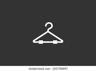 Cloth Hanger Icon, Cloth Hanger Icon Vector Art Illustration.Clothes Cloth Hanger Icon Vector Illustration Logo Template Isolated on White Background.Cloth Hanger Icon . Security badge sign