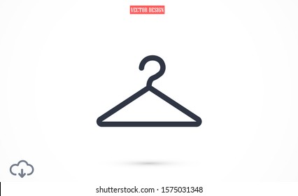 Cloth Hanger Icon, Cloth Hanger Icon Vector Art Illustration.Clothes Cloth Hanger Icon Vector Illustration Logo Template Isolated on White Background.Cloth Hanger Icon . Security badge sign
