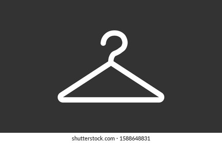 Cloth Hanger Icon, Cloth Hanger Icon Vector Art Illustration.Clothes Cloth Hanger Icon Vector Illustration Logo Template Isolated on White Background.Cloth Hanger Icon . Security badge sign