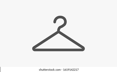 Cloth Hanger Icon, Cloth Hanger Icon Vector Art Illustration.Clothes Cloth Hanger Icon Vector Illustration Logo Template Isolated on White Background.Cloth Hanger Icon . Security badge sign