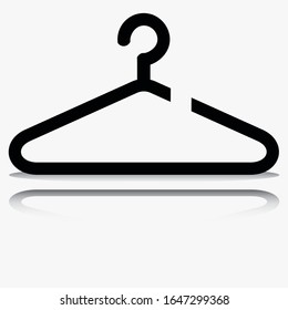 Cloth Hanger Icon, Cloth Hanger Icon Vector Art Illustration.Clothes Cloth Hanger Icon Vector Illustration Logo Template Isolated on White Background.Cloth Hanger Icon . Security badge sign