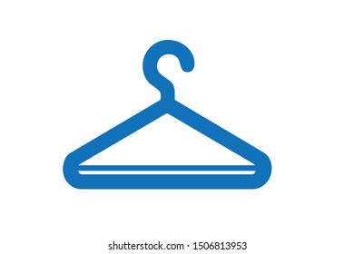 Cloth hanger icon vector blue version