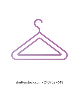 cloth hanger icon with white background vector stock illustration