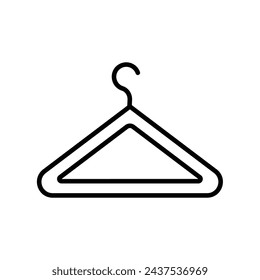Icono de colgador de tela con fondo blanco vector ilustración de stock