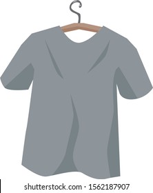 Cloth hanger, illustration, vector on white background.