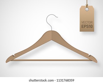 Cloth hanger isolated. 3d vector illustration