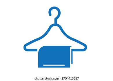 Cloth hanger towel icon vector isolaed