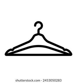Cloth Hanger Vector Line Icon Design