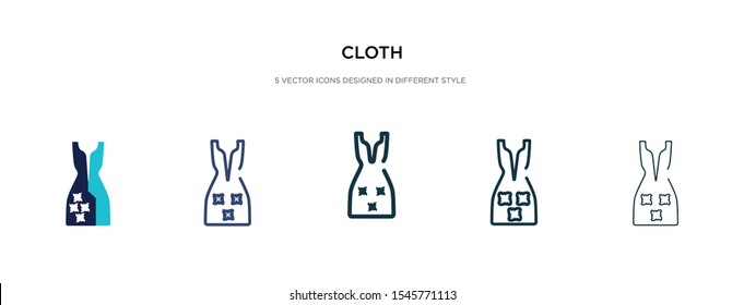 cloth icon in different style vector illustration. two colored and black cloth vector icons designed in filled, outline, line and stroke style can be used for web, mobile, ui