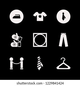 cloth icon. cloth vector icons set iron, hanger, tumble dry and tie