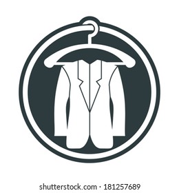 Cloth icon, vector illustration of man jacket.