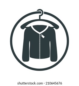 Cloth icon, vector illustration of man sweater.