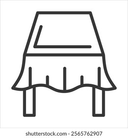 Cloth Icon Vector Illustration Outline Style
