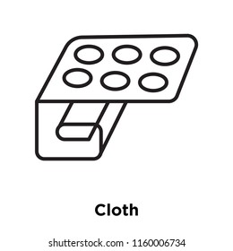 Cloth icon vector isolated on white background, Cloth transparent sign , sign and symbols in thin linear outline style