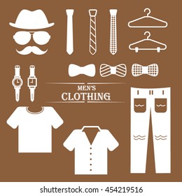 Cloth icons set.Vector illustration
