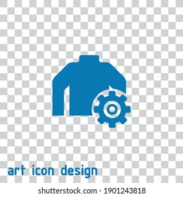 icono del vector de la industria de la tela en un fondo abstracto