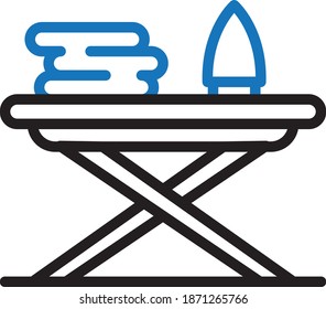 cloth ironing icon vector isolate