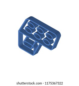 Cloth isometric left top view 3D icon