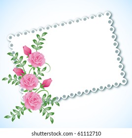 Cloth with lace edges for inserting text