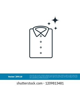 cloth laundry icon vector logo element
